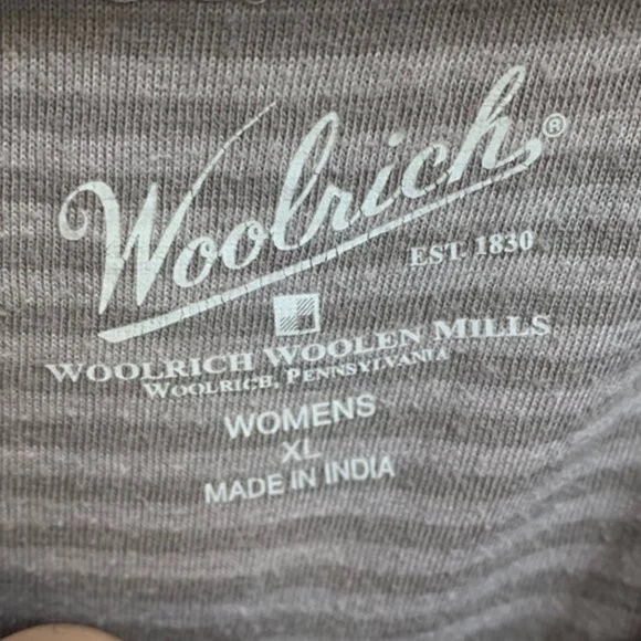 Camisa Woolrich Gris Rayas Manga Corta Talla XL Foto 3 de 4