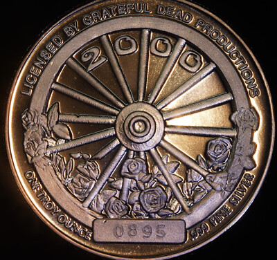 Grateful Dead Fine Silver Coin 純銀 コイン GRATEFUL DEAD SILVER PROOF OUNCE US oz COIN JERRY GARCIA ART skull