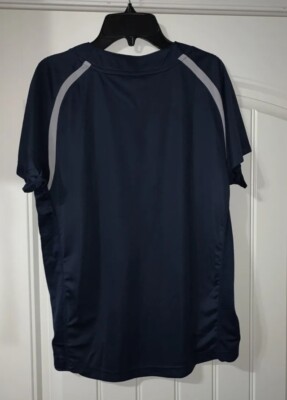 EASTON M7 2 BUTTON VENTED SHORT SLEEVE BASEBALL JERSEY NAVY/GREY
