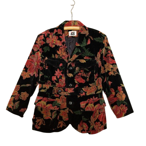 値下げ　80s ISSEY MIYAKE✖️ TsumoriChisato I.S 80's Corduroy Jacket Floral Print Issey Miyake Tsumori Chisato
