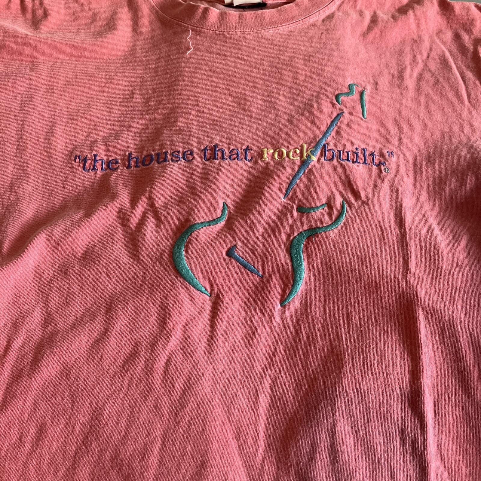 FILA T shirt vintage The Ho That Rock Built rosa taglia XL Oarsman USA Cleveland HOF