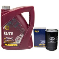 MotoröL Set 5W40 5 Liter + ÖLfilter SM137 FüR Seat Ibiza II Cordoba Vario