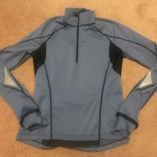 Sugoi Womens Blue 1/4 Zip Pullover Running Biking Longsleeve Top Small Jacket