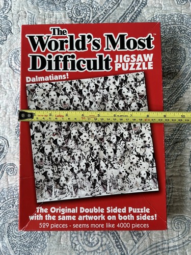 The Worlds Most Difficult Jigsaw Puzzle Dalmations 529 Pieces Double Sided NOB - Picture 9 of 11