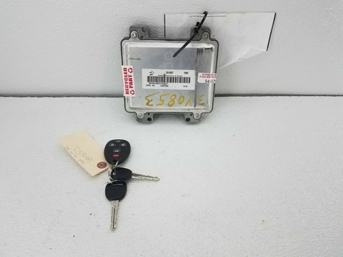 2008-2009 saturn aura 3.6 ecu ecm engine computer w key/fob 12607096