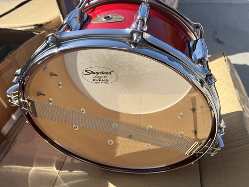 Slingerland HSS Lite Early 90s - Gloss Red 7X14 Snare drum 10 Lug NICE! - Picture 18 of 21