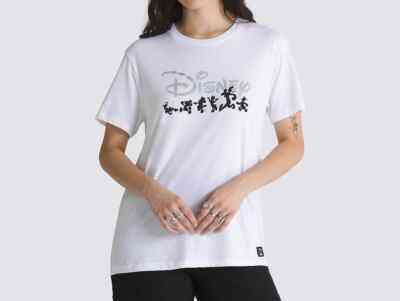 Vans Women's Disney x Vans Club 100 Boyfriend White T-Shirt