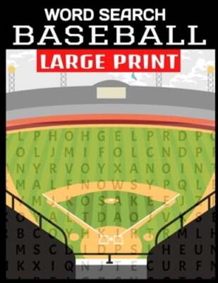 Word Search Baseball Large Print: Fun and Entertaining Word Find Puzzles All