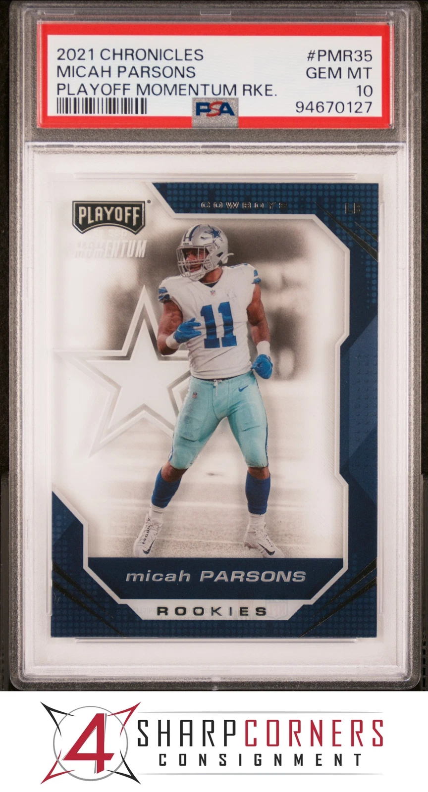 2021 CHRONICLES PLAYOFF MOMENTUM ROOKIES MICAH PARSONS RC PSA 10 F4053926-127