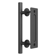 SMART STANDARD SHH-0801-BK PULL AND FLUSH BARN DOOR HANDLE SET