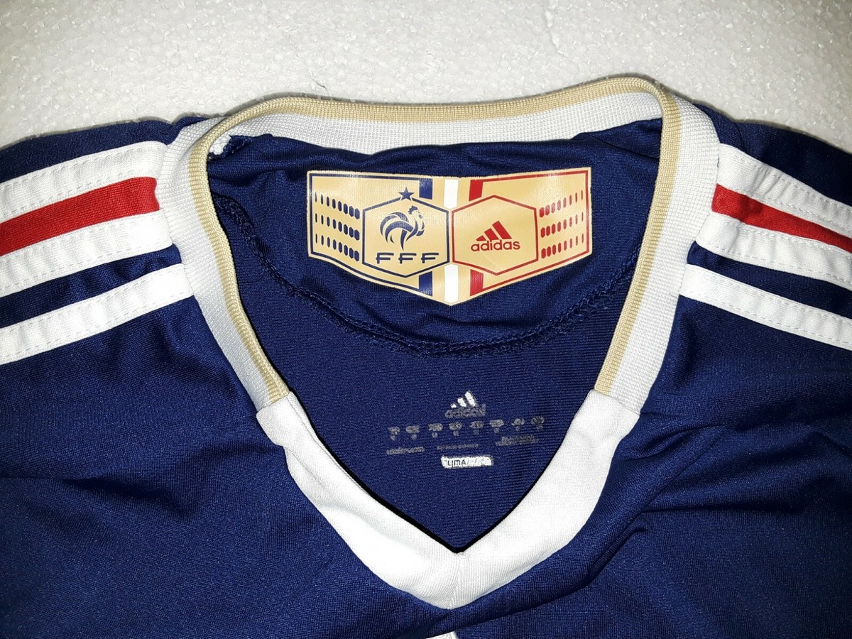 2010 FFF FRANCE ADIDAS MEDIUM FRENCH FRANCIA FUTBOL SOCCER JERSEY