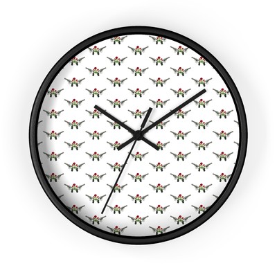 Barrels & Blooms Clock, Guns & Roses Bespoke Pattern Unique Gift Statement Decor