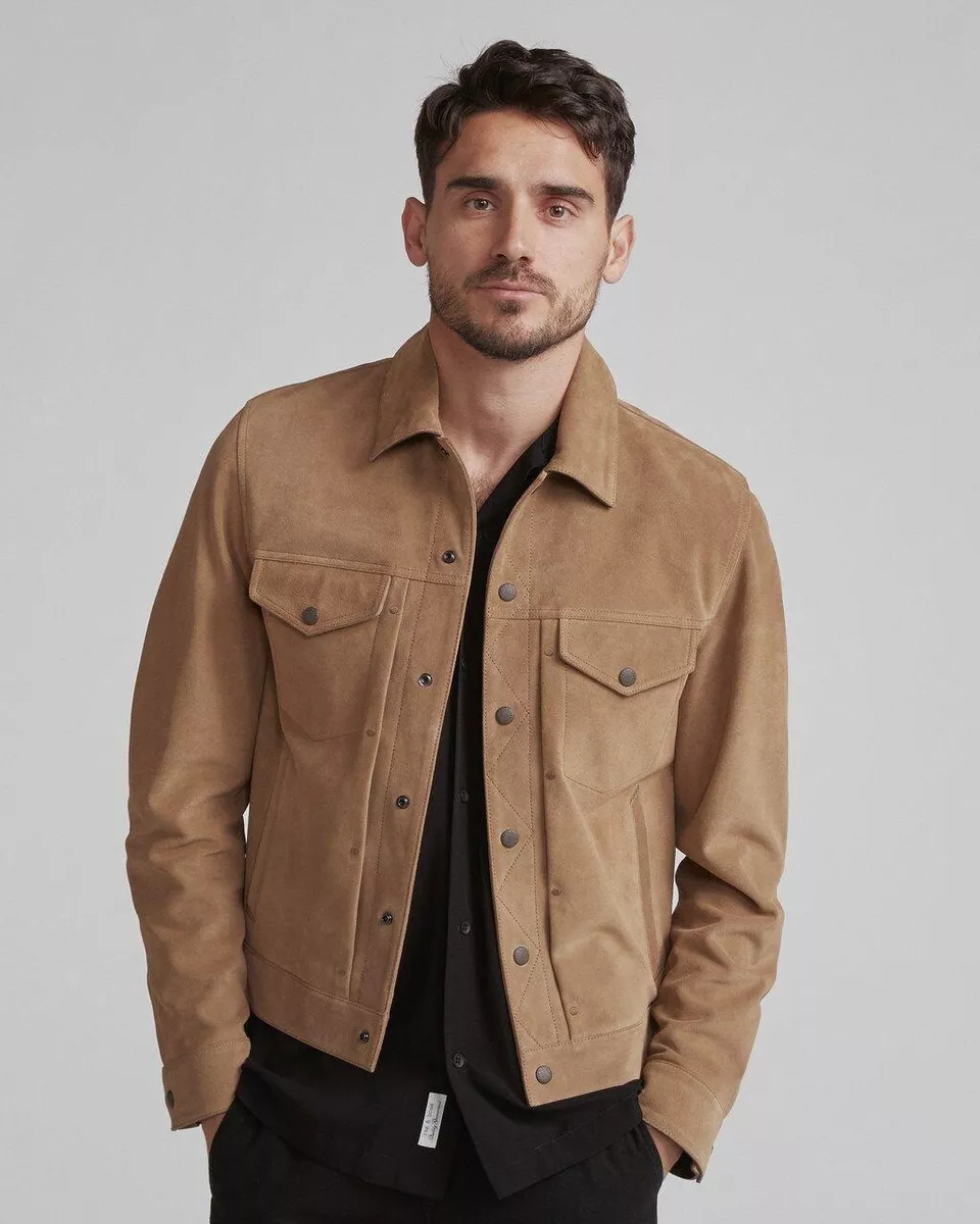 Rag & bone suede trucker jacket sales