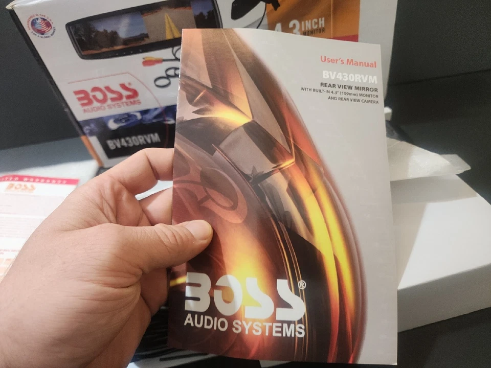 Boss BV430RVM 4.3" Rearview Mirror Monitor +Back-Up Color Camera - Image 4 of 4