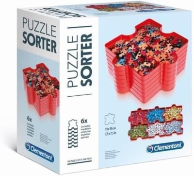 Clementoni 37040 Puzzle Sortierer 6 stapelbare Schalen Aufbewahrung 1000 Teile