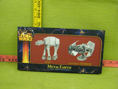 Star Wars Metal Earth DIY Steel Sheets To 3D Models, At-At & Darth Vader Fighter