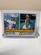 1984 Topps League Leaders -#134 Rickey Henderson, Tim Raines