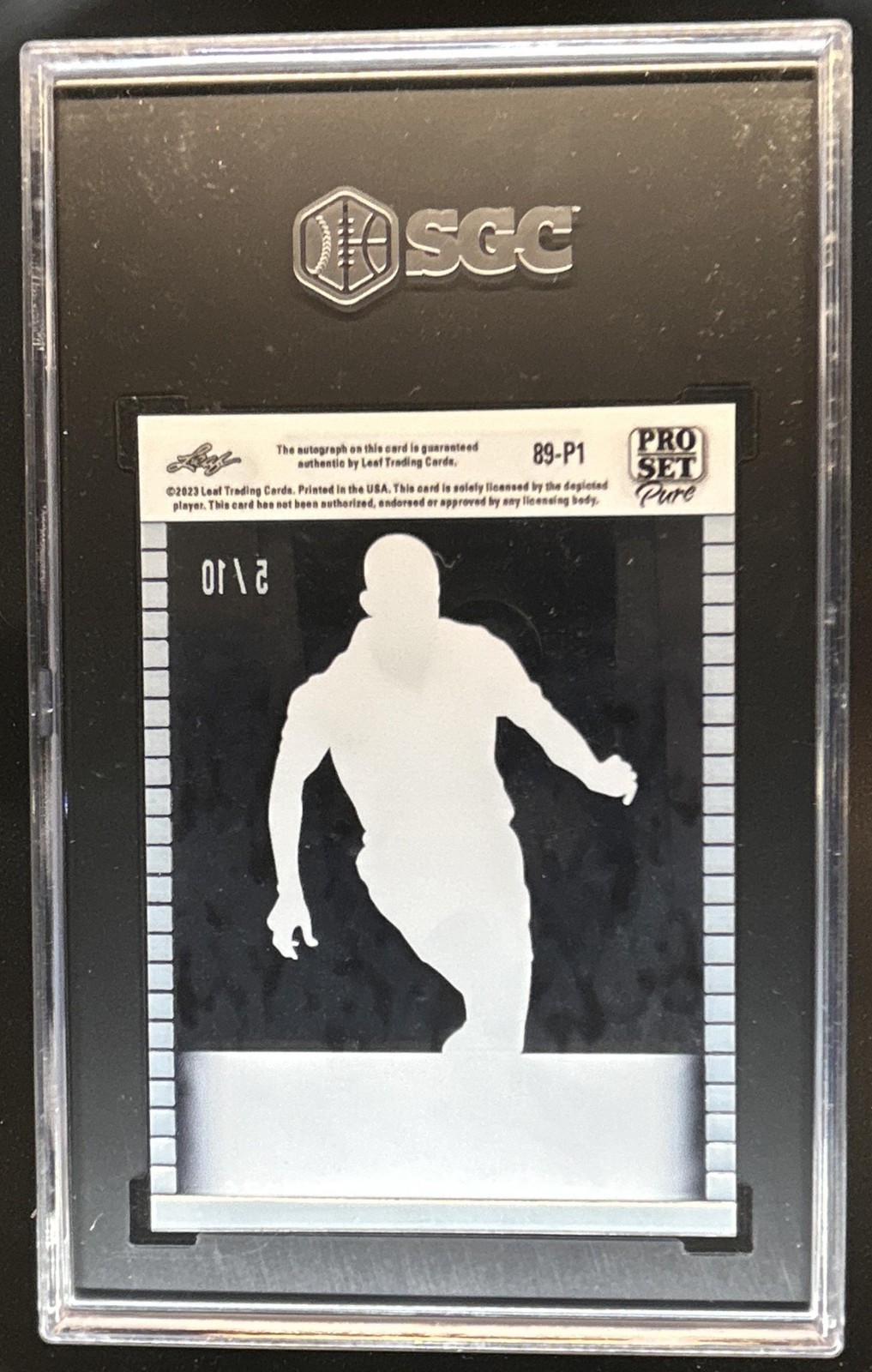 2023 Leaf Pro Pure Pele Magenta '89 Design Auto Autograph #5/10 SGC 9.5 view 2