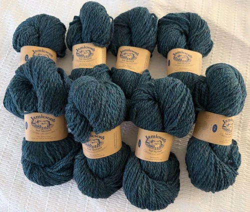 Jamieson Soft Shetland Yarn Lot of 8 Skeins  Mallard  1040 NEW - product listing photo