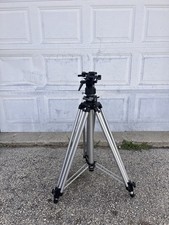Used Bogen 3046 Heavy Duty XL Aluminum Tripod Legs w/ Manfrotto 3063 Video Head