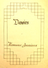 HERMANCE JOUNIAUX CAHIER ECOLIER COLLEGE LA SAINTE UNION DOUAI CONGREGATION XIXE