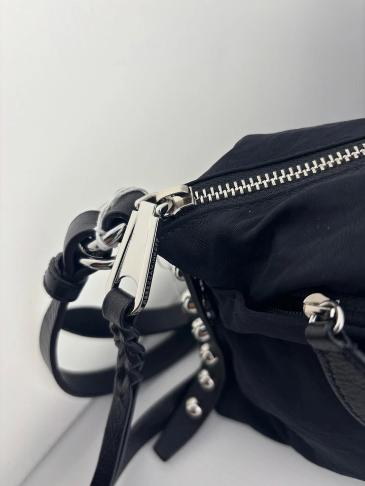 Bolso Bandolera Rebecca Minkoff Bowie Top Cremallera Nylon Negro Foto 2 de 4