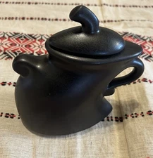 Vtg Michael Lambert Struttin Dancing Coffee Pot Signed MCM Black