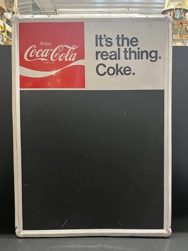 Vintage Coca-Cola Advertising Metal Menue Chalk Board