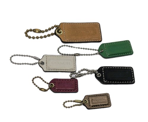 Coach Hang Tag Lot 6 Mini Small Mixed Colors Purse Charm Keychain Rectangle 