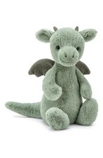 JELLYCAT MEDIUM BASHFUL DRAGON STUFFED ANIMAL PLUSHIE PASTEL GREEN NWT