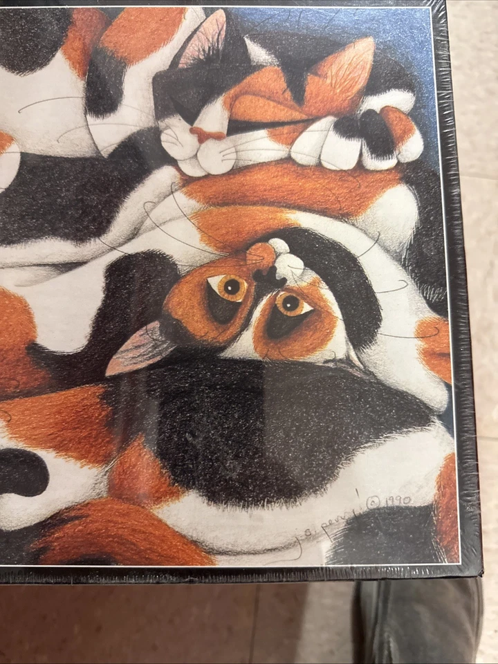 F.X. Schmid Crazy Quilt #90072 new sealed 1000 piece puzzle Cats - Image 3 of 4