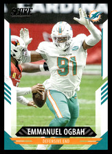 2021 Panini Score Emmanuel Ogbah #34 Miami Dolphins NFL Football Base Set