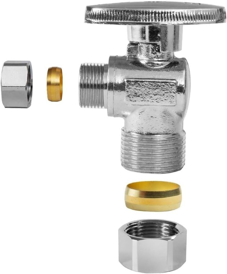 10Pcs Heavy Duty Angle Stop Valve,1/2