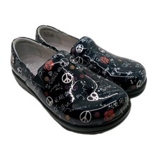 Alegria Leather Slip On Shoes Keli Peace  Love Kel-7570 US Womens Size 9.5-10