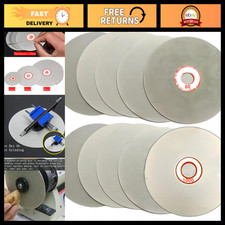 10 PCS Diamond Flat Lap Disc Set 4" Polishing Wheels 80-3000 Grit for Stone Glas