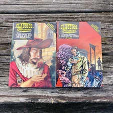 Classics Illustrated Book Lot Of 2 Comic Study Guide Charles Dickens & Rostand