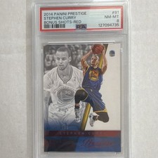 Panini 2014-15 Prestige Stephen Curry Bonus Shots Red #81 PSA 8