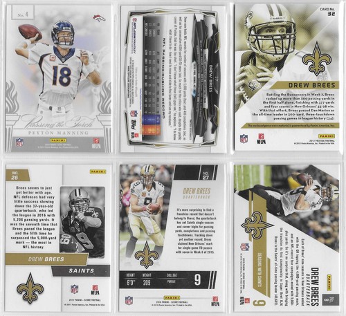Drew Brees New Orleans Saints Card Lot Jersey Relic Chrome Gold Parallel Insert - Picture 2 of 4