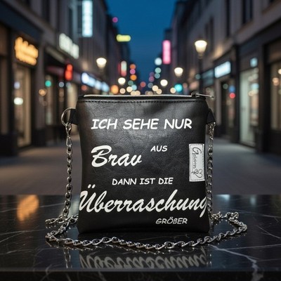 Handmade Tasche/Handytasche Spruch Unikat Neu