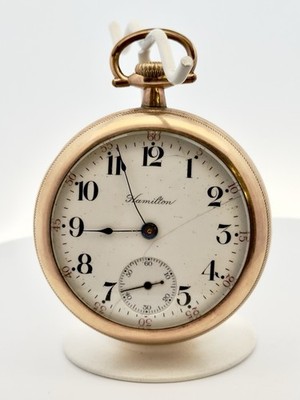 1911 Hamilton 10K Yellow Gold Filled Grade 924 Model 1 Open Face