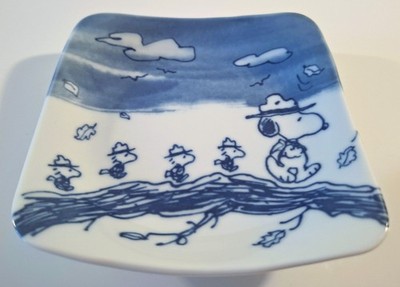 Snoopy Museum Tokyo Peanuts / Schale Schälchen Porzellan weiß blau / NEU Japan