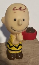 VTG 1966 PEANUTS Charlie Brown 5.5" Vinyl Squeak Toy