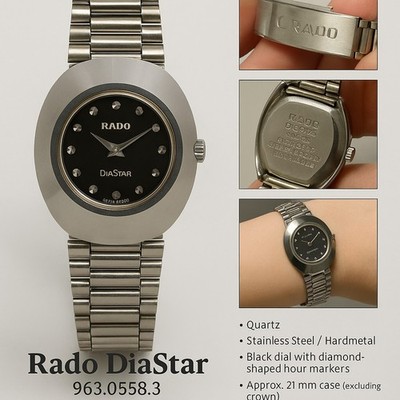 Vintage Rado 963.0558.3 DIASTAR Two Tone Diamond Dial Ladies Watch