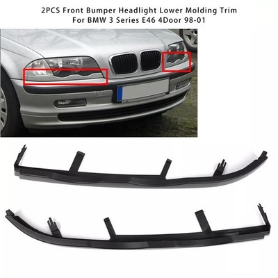 Paar Scheinwerfer Zierleiste Dichtung Blende Für BMW 3er E46 4 Türer 1998 2001
