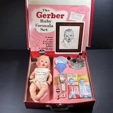 Vintage Gerber Baby Formula Set Doll With Accessories And Case