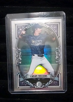 2026 Bowman Chrome Carson Williams #BST-15 Sterling SP RC Rays