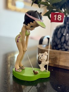 Westland Giftware 20033 Golfer Betty Boop With Dog Hole 18