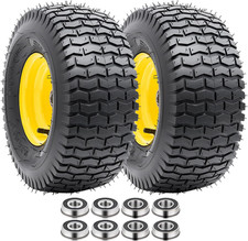 15X6.00-6 Tire and Wheel, 15-Inch Replacement Pneumatic Tires with 3/4" Bearings