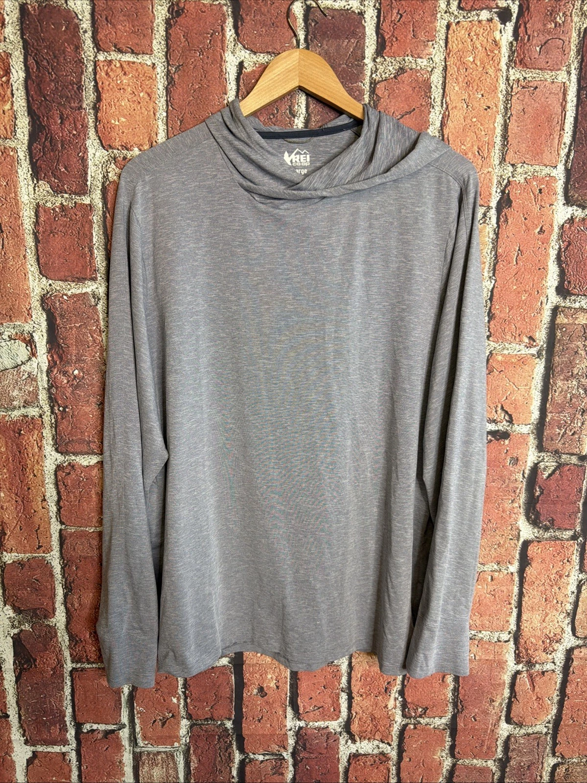 REI Co-Op Sahara Shade Hoodie Mens XL Gray Lightweight Stretch Hiking