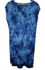 Lauren Ralph Lauren Women’s PL Blue Tie Dye 100% Linen Dress